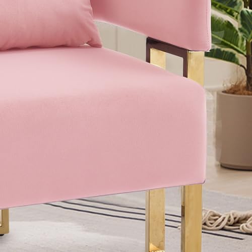 Sillón Terciopelo Plegable Rosa miniatura 6