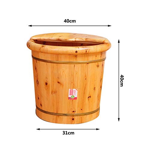 Barril de baño de pies de cedro para pedicura miniatura 2