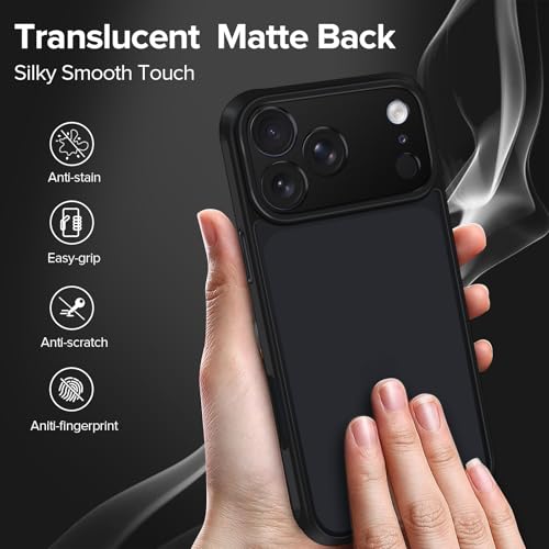 Image of ivoler 3-in-1 Case for iPhone 17 Pro Max 6.9 inch, Matte Black