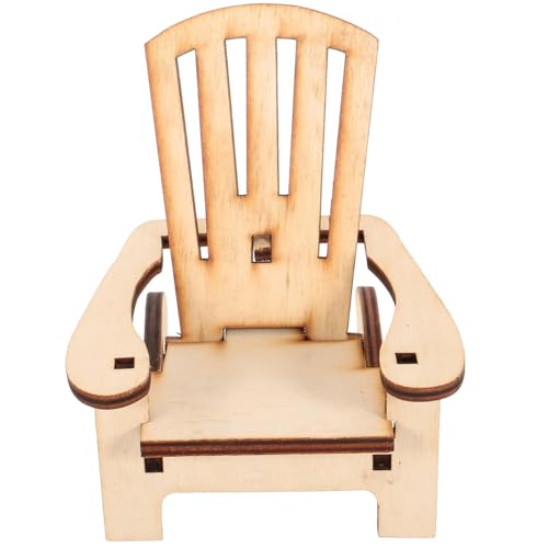Ibasenice Mini Holzstuhl FüR Puppen 9X9X8 2Cm Umweltfreundliches Holz...
