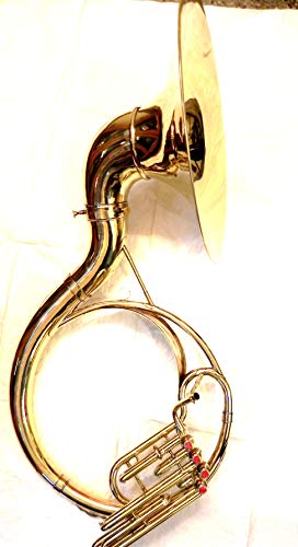 Im Indian Handmade Brass Finish 4 Valve Sousaphone Brass Made Tuba Mouth Piece With Bag #TOP17