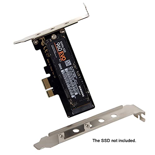 Image of Low Profile PCI-E 3.0 x1 Lane to M.2 NGFF M-Key SSD Nvme AHCI PCI Express Adapter Card