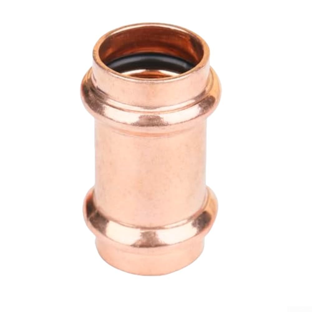 Minhe Adaptadores de tubería de cobre de ajuste a presión para sistemas de HVAC, refrigeración y suministro de agua compatibles con diámetros de tubería estándar - Diseño tipo V, 1/2 pulgada a 1