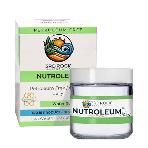 3rd Rock Essentials | Nutroleum Non Petroleum Skin Balm | All Natural Chemical Free & Water Resistant Alternative to Petroleum Jelly | All Natural Personal Care (3 oz)