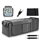 Car Trunk Organizer with Portable Leakproof Cooler Bag,Foldable Cover,Adjustable Securing...