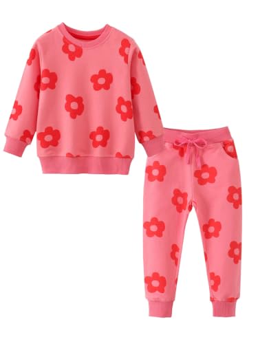 Image of SERENYOU Kids Tracksuit Boys Sweatshirt Joggers Suit Girls Jumper Jogging Pants Set Unisex Activewear Set 3-4 Years Style 17