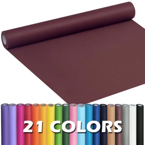 PerkHomy Wine Red Kraft Paper Roll 17.5 x 960 (80) for Gift Wrapping Bouquet Flower Art Painting Craft Writing Packaging Shipping 80GSM 55LB (Wine Red 17.5 x 80)
