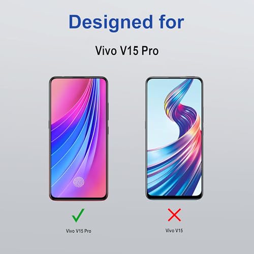 Image of ZAP CASE HD Plus Tempered Glass Screen Protector Compatible for Vivo V15 Pro (Black) Edge to Edge Coverage with Easy Installation Kit