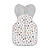 Love to Dream Swaddle UP Warm 2.5 TOG, White Happy Hats, Small, 8-13 lbs, Dramatically Better Sleep, Allow Baby to Sleep in Preferred Arms Up Position for Self-Soothing, Snug Fit Calms Startle Reflex