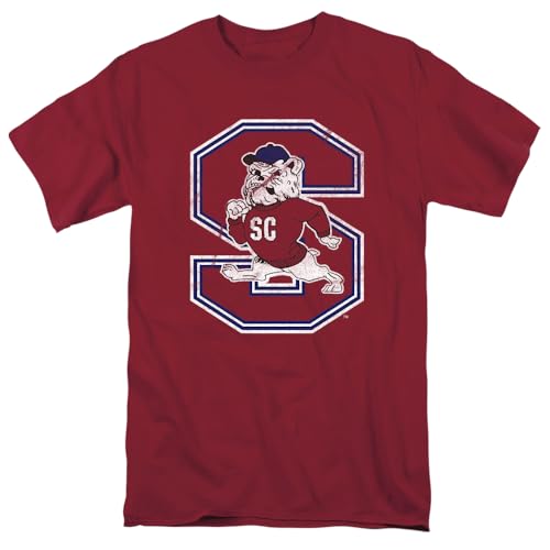 South Carolina State University Distressed Primary Unisex Adult T Shirt, Garnet, 3X-Large
