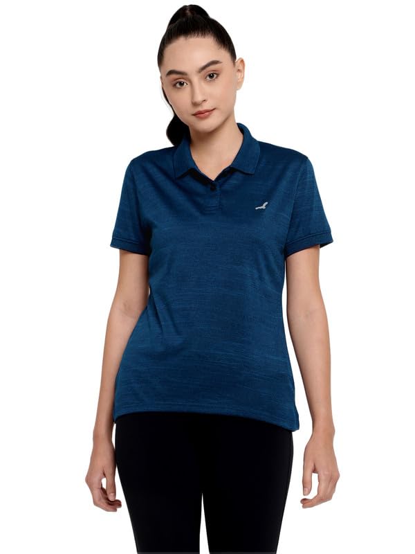 AMERICAN CREW Women’s Polo Collar Active Wear Tshirts with Moisture Management