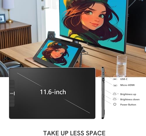 VEIKK VK1200 V3 Tableta de Dibujo con Pantalla y Estuche Impermeable miniatura 3