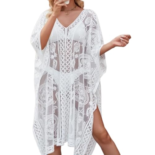 Dentelle maillot de bain coverup haut de gamme avec finitions à volants