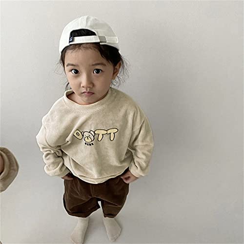 Moletom com capuz para bebês recém-nascidos, meninas, manga comprida, cor lisa, urso, gola redonda,