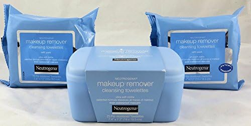 Neutrogena Makeup Remover Cleansing Towelettes Combo Pack, 1-25 Count Tub, Plus 2-25 Count Refills