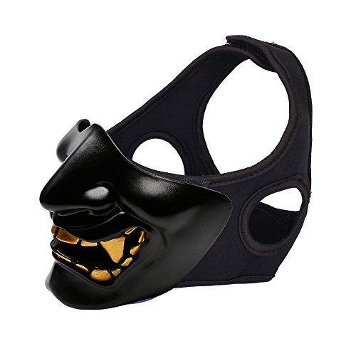 Outry Half Face Mask - Lower Face Protective Tactical Mask For Airsoft/Paintball/Bb Gun/Cs Game/Hunting/Shooting, Ideal Mask For Halloween, Cosplay, Costume Party And Movie Prop (Black) #TOP1