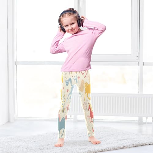 Toddler Girls Leggings Printed Yoga Pants Leggings Yellow Blue Unicorn for Kids4