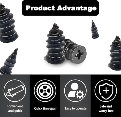 Image of COOFANDY 20 Pcs Tyre Repair Kit Rubber Nails, Car Puncture Repair Kit with Tubeless Tyre Repair Kit, Universal Tire Repair Fast Repair Nail for Auto Car Motorcycle