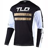 Troy Lee Designs Cycling MTB Bicycle Mountain Bike Jersey Shirt for Men, Sprint Jersey Marker (Black/Copper, Large)