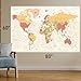 ICTEISOM World Map Tapestry for Kids Student, Map of The World with Countries and Major City Tapestry Wall Art Poster Tapestries for Bedroom Living Room Dorm Home Decoration 80 x 60 Inch