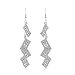YOOE Cute 100 Dollar Bill Money Currency Dangle Earrings.Punk Hiphop Paper Cash Drop Earrings.Antique Silver Gold for Women Jewelry (Silver)