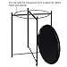 HollyHOME Round Metal Side Table, Outdoor Small Folding Accent Stand with Removable Tray, 17.72'' Portable End Table for Balconies, Gardens, Living Rooms and Bedrooms, Black
