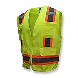 Radians SV62-2ZGT-M Class 2 Two Tone Surveyor Safety Vests, Solid Twill Green, Medium