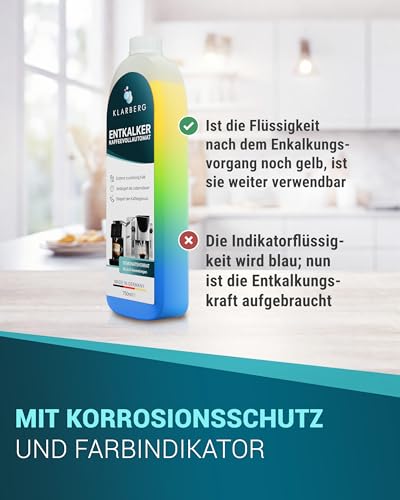 Flüssigentkalker Klarberg für Kaffeevollautomaten und andere Geräte