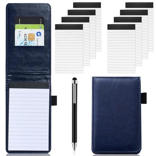 Soportes para bloc de notas de bolsillo azul para llevar en la chaqueta durante tus viajes