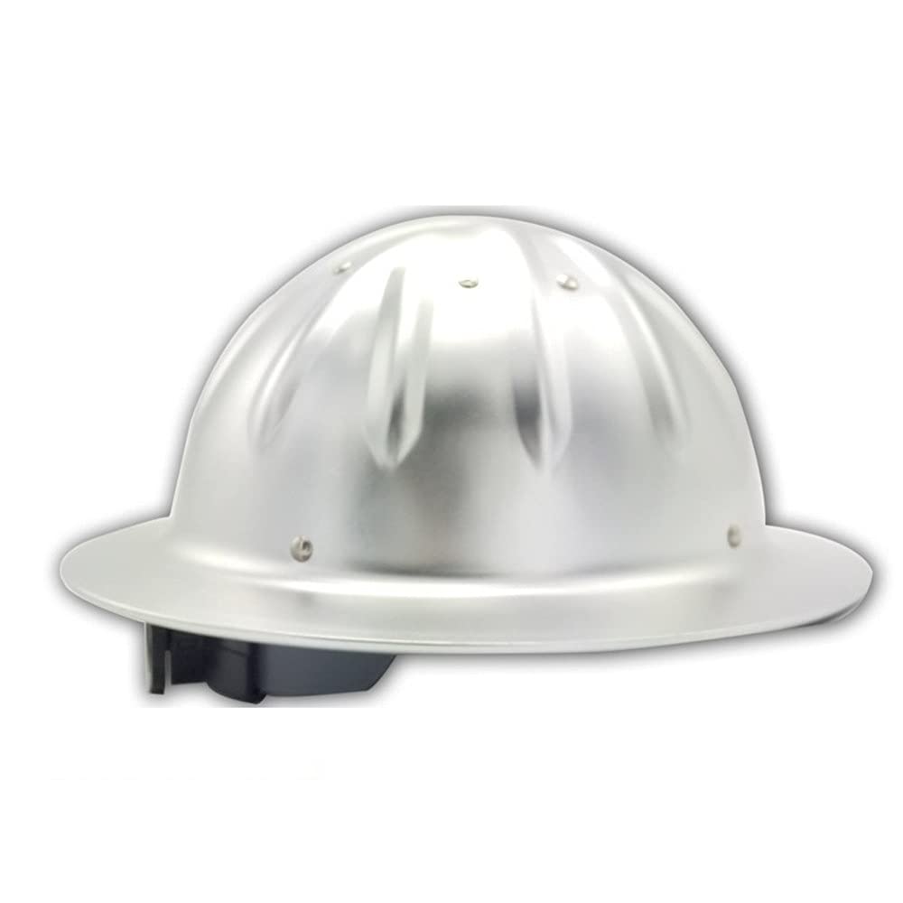 Casco de Seguridad, Cascos Cascos de Aluminio Casco de construcción Casco de Trabajo Duro de Aluminio Casco Protector Ajustable con Correa de Correa de 4 Puntos Casco de ingeniería