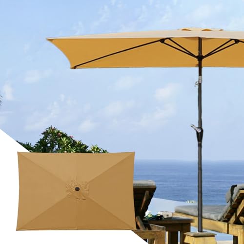 Toile de remplacement pour parasol 2x3m rectangulaire de jardin et balcon - 4