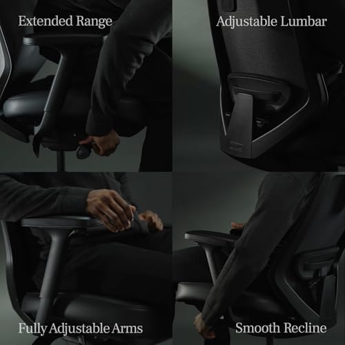 Image of Branch Ergonomic Chair Pro, Mesh Office Chair with 14 Points of Adjustment | Height, Depth and Tilt Adjustable, 5D Armrests, Forward Tilt, Smooth Recline, and Lumbar Support, Black Boucle