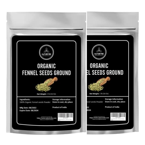 Naturevibe Botanicals Fennel Seed Ground Powder 2lbs (2 Pack of 1lb Each) | [Packaging May Vary]