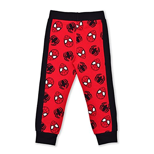 Marvel Avengers Spiderman Boys Long Sleeve Shirt And Jogger Pants Set For Toddler And Little Kids – Red/Black #TOP4