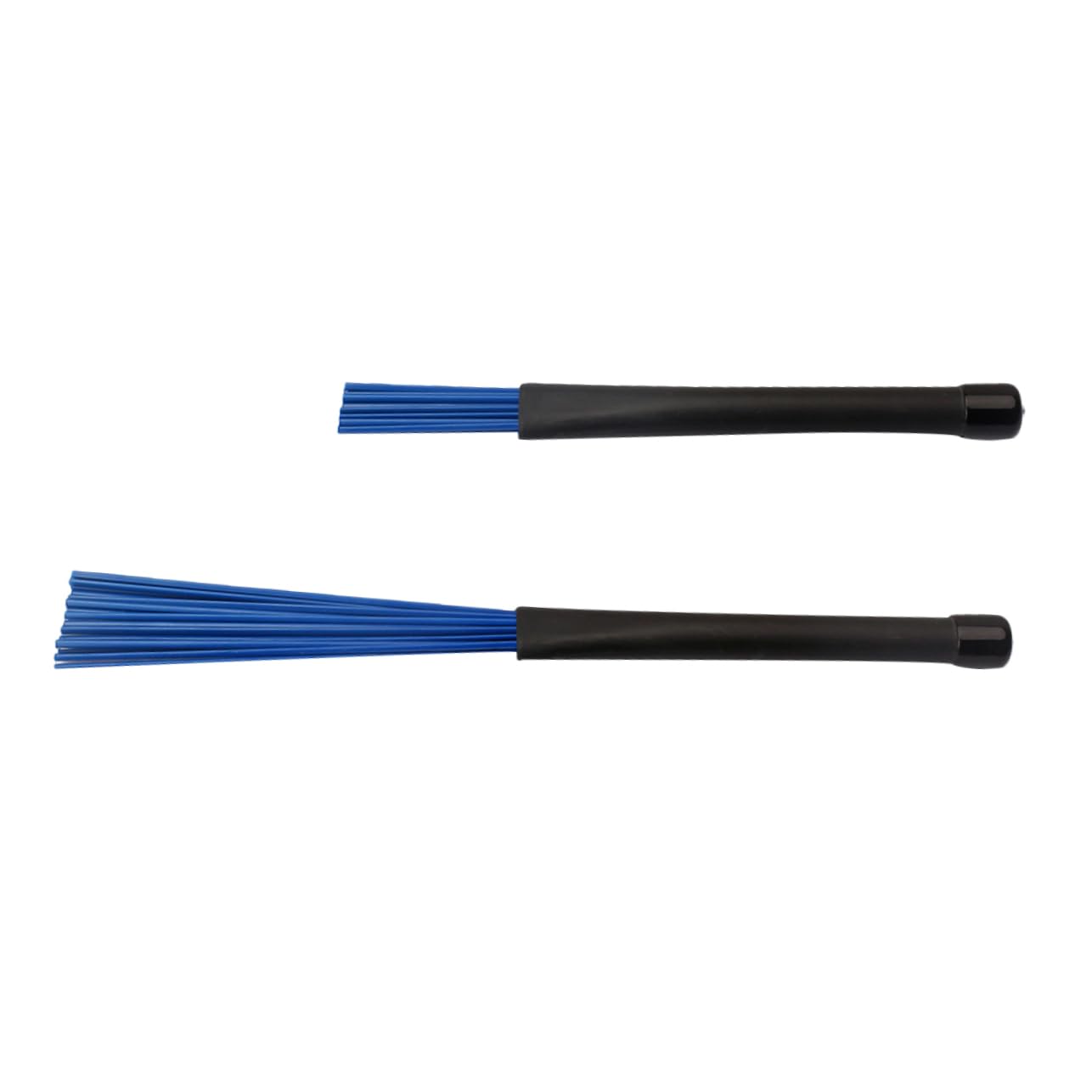 BESTonZON 1 Pair Blue Drum Brush Retractable Loop End Cleaning Handle for Jazz Drummers