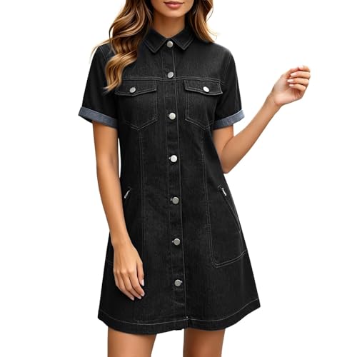 Robe jean boutonnée mi-longue : finis les vêtements d'été inconfortables
