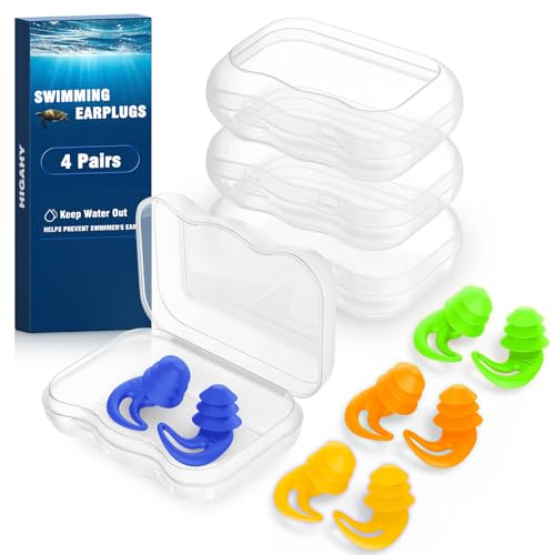 Tapones oidos natación niños - 4 pares de tapones para los oídos de silicona reutilizables impermeables para nadar, surfear, esnórquel y otros deportes acuáticos - imagen 7