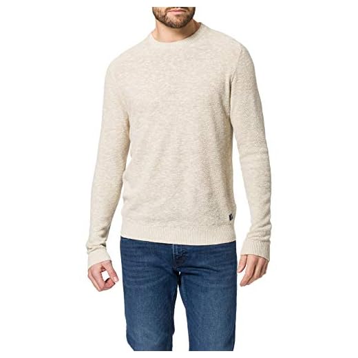JACK & JONES Herr Jprblutyler stickad crew neck STS tröja, Silver Mink, S