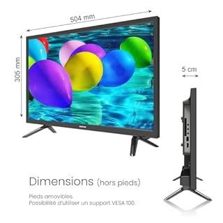 Heming Smart TV 22" Android 11 | Full HD, WiFi & Bluetooth | 12V/24V/220V pour Camping-Car, Camion, Bateau, Caravane | Garantie 2 Ans