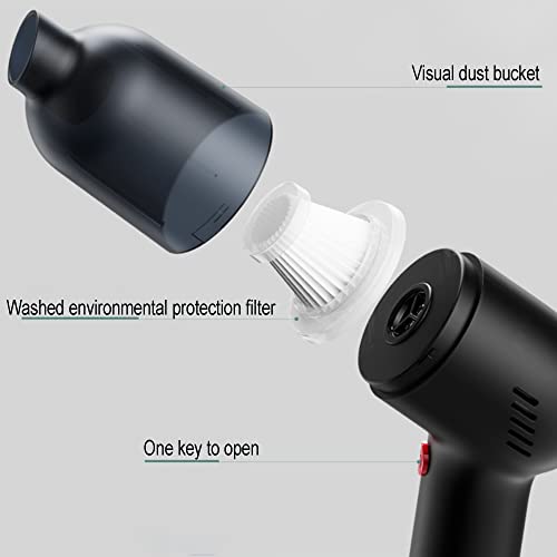 XUBX Handstofzuiger, 8000PA Auto Stofzuiger, 120W Stofzuiger Snoerloos, Autostofzuiger, Handheld Stofzuiger, Krachtige Zuigkracht, USB Oplaadbare, Nat/Droog Stofzuiger voor Thuis, Kantoor, Auto - Image 6