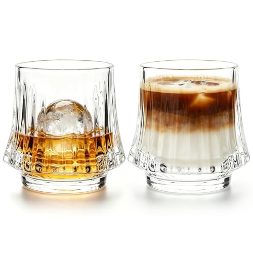 Image of Whisky Glasses Set of 2, Clear Whisky Tumblers, Whiskey Gift Sets for Men