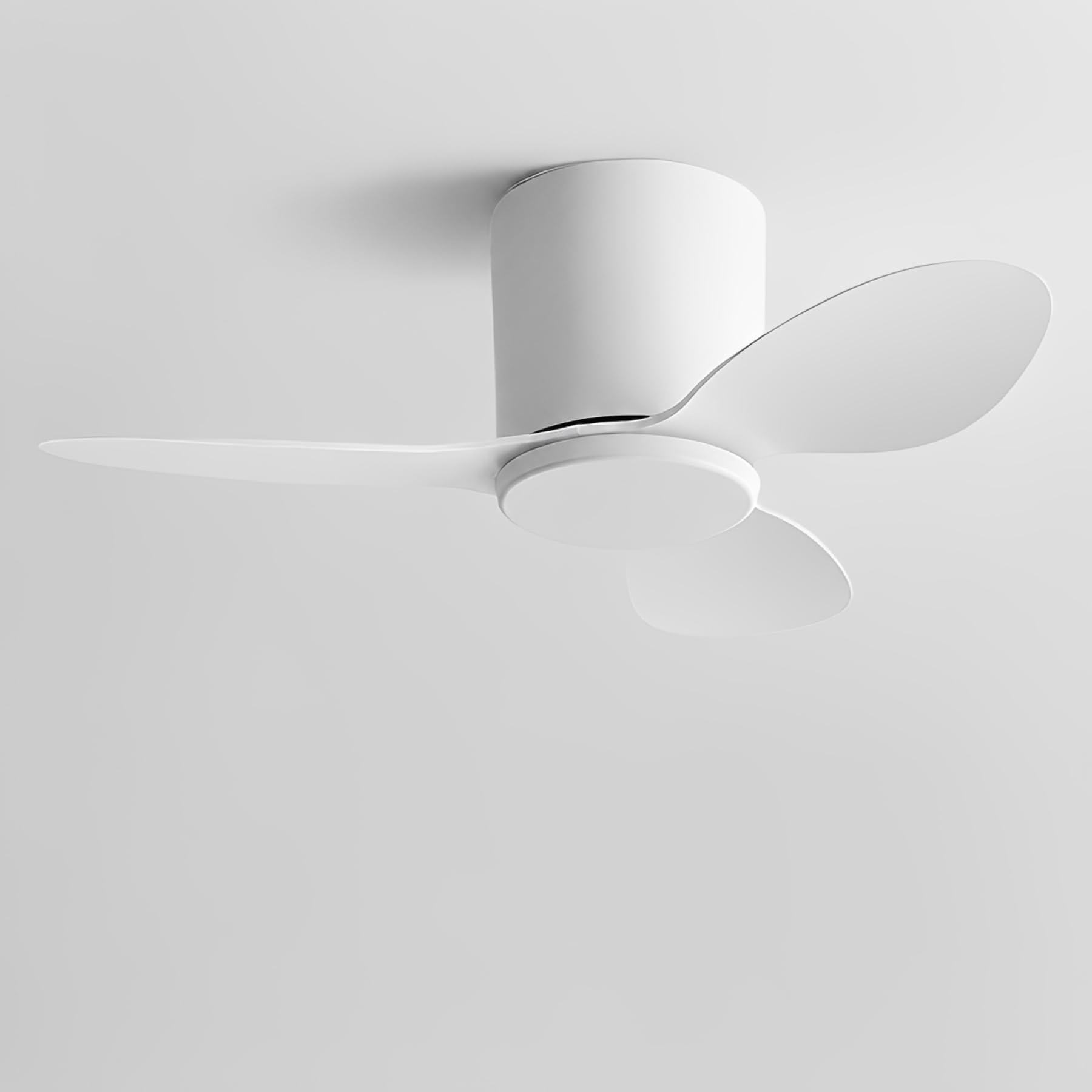 IBalody Flush Mount Ceiling Fan No Light Modern Small Ceiling Fans Remote Control 6 Speeds 25in Ceiling Fan Without Lights Quiet DC Motor, 3 Blades for Restaurant Bedroom Patio Indoor