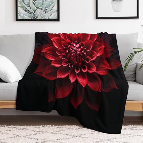 Couverture canapé plaid fleur impression 3D pour réchauffer vos soirées cocooning au salon