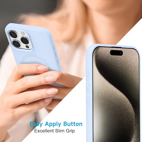 Coque silicone iPhone 15 Pro Max fine et compatible Magsafe de LoeoeL