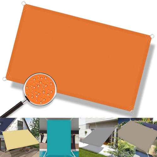 Voile d'ombrage orange 1x5m étanche pour protéger votre terrasse du soleil