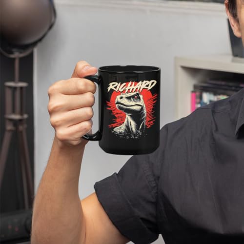 Taza personalizada de cerámica con diseño de dinosaurio 11oz miniatura 4