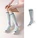 YeidRoy Cotton Compression Socks for Women 3 Pairs 15-20mmHg, Knee High Support Circulation Socks for Nurses Pregnancy Travel Work & All Day Wear, Mixed Color, US Size 5-8