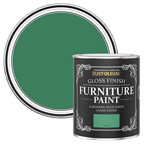 Rust-Oleum Green Furniture & Skirting Board Paint in Gloss Finish - Emerald Green Matt 750ml