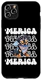 Questa simpatica grafica Merica Rottweiler Dog Fourth of July è perfetta per qualsiasi amante di Rott. Sarai patriottico e condividi il tuo amore per la tua razza preferita questo Giorno dell'Indipendenza con questo splendido design Rottie America colorato, rosso, bianco e blu.