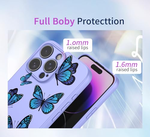 Coque Infinix Hot 40i antichoc en TPU souple violet avec motif papillon élégant